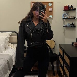 Women's Black Leather Jacket
